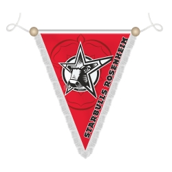 Starbulls - Wimpel rot - Logo und Rose